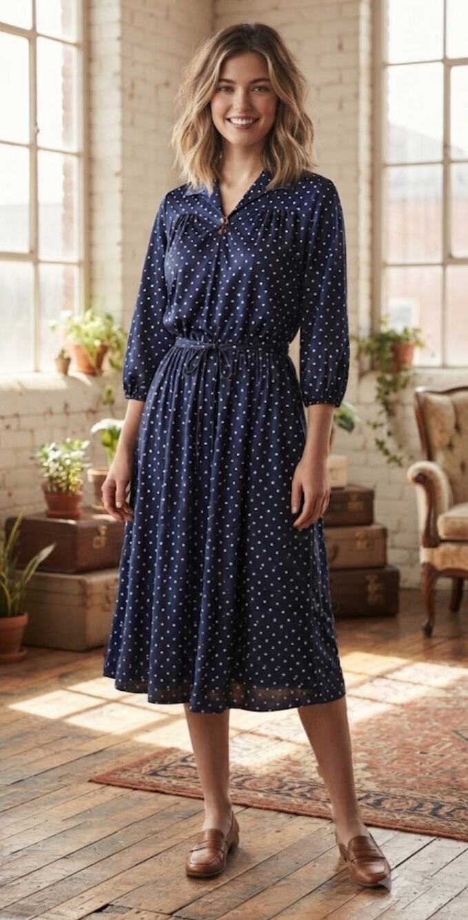 Vintage 60’s Squire Dress with polka dots